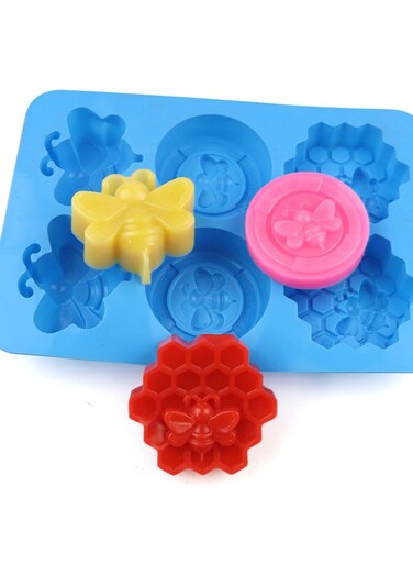 Silicone Molds Honeybee Silicone Mold for Making Homemade Soap, Lotion Bar, Jello, Beeswax, Candle Mold