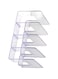 jerss Clear Shelf Dividers, Compartment Design Handbag Organizer Transparent for Shelf (4 Section)