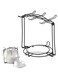 CHILDIKE Tea Cup Display Holder, Teacups Saucer Stand, Small Mug Holder for Counter - Black