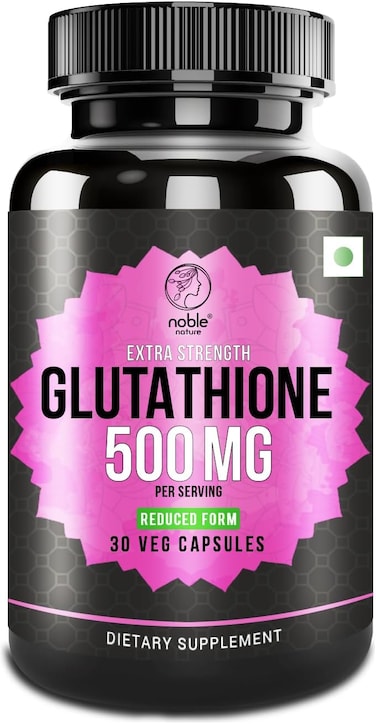 Noble Nature Glutathione Capsules 500mg Extra Strength Reduced Form - 30 Veg Capsules