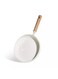 10-Inch Ceramic Nonstick Fry Pan, PFAS-Free Non-Toxic Coating, Healthy Cooking Frying Pan, Wood-Like Handle, Full-Spray Even-Heat Base, All-Stovetop Compatible Skillet, Dishwasher Safe (Cream)