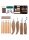 KASTWAVE 26-in-1 Wood Carving Kit with Detail Wood Carving Knife, Whittling Knife, Wood Chisel Knife, Gloves, Carving Knife Sharpener for Spoon, Bowl, Kuksa Cup (Carving Knife Kits)