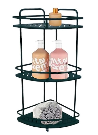 3-Tier Metal Triangle Corner Storage Shelf