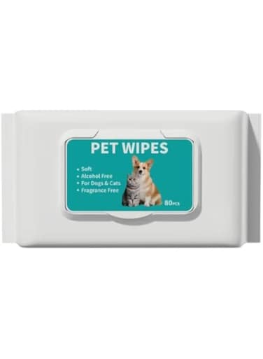 Pet Wipes, Pet Grooming Wipes, Soft, Alcohol-Free, for Dogs and Cats, Unscented, Dog Wipes 80pcs, Large Pet Grooming Wipes for Dogs &amp; Cats, for full body, eye wipes, ear wipes, Paws, &amp; Butt (1 pack)