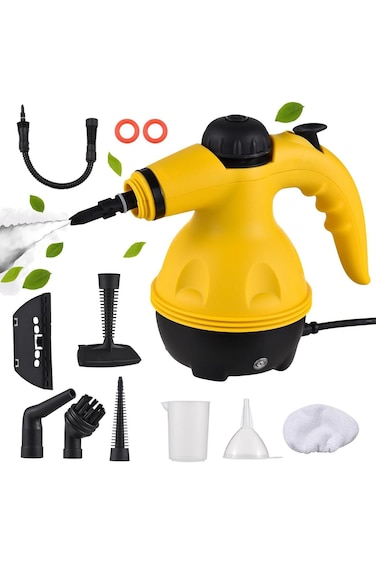 Portable Handheld Steam Cleaner 1200w Multifunctional High Temperature With 9 Pieces