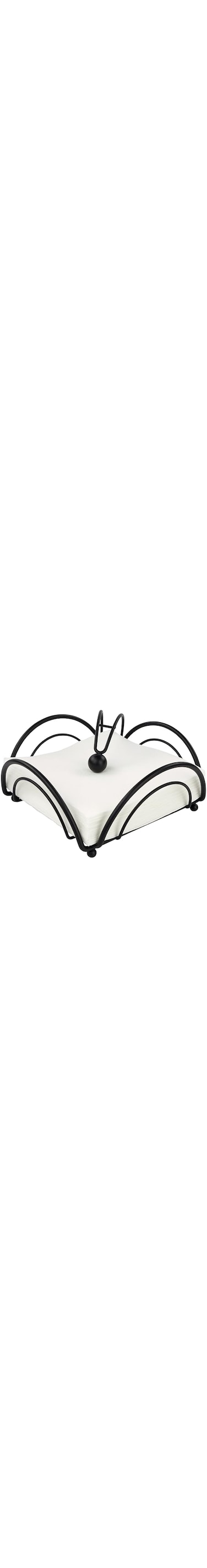 Spectrum Diversified Flower Flat Holder With Weighted Arm, Kitchen Napkin Dispenser, Sturdy Steel Kitchen &amp; Dining Room D&eacute;cor, Black