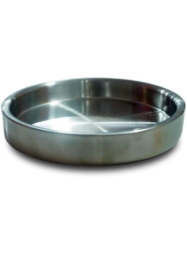 Mau Shallow Double Wall Cat Bowl, 170 ml Capacity, Silver
