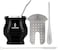 Cuopru Yerba Mate Cup and Bombilla Set - The Yerba Mate set includes a Modern Mate Cup，Yerba Mate Shaper set，Bombilla Mate (straws) and a cleaning brush (Black)
