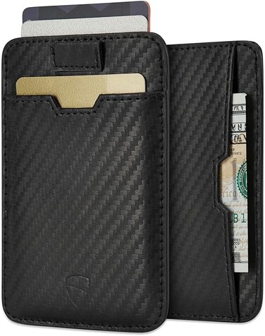 Vaultskin Mens RFID Blocking Slim Leather Card Wallet - CHELSEA Minimalist Front Pocket Cardholder
