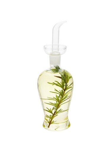 Restaurantware Oil Dispenser, Olive Oil Dispenser, Vinegar Cruet - Forma Blown Glass - 8.5 Oz - 1Ct Box - Restaurantware