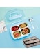 Lunch Box with Tableware,Insulated Lunch Box for Kids/Adults,4 Compartment Lunch Containers,Bento Lunch Box with Nylon Insulation Bag   Leakproof   BFA Free   304 Stainless Steel (Blue 4 Compartment)