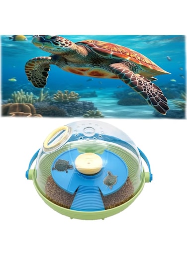 NALACAL 3 in 1 Tortoise Egg Incubator, Portable Tortoise Turtle Egg Incubator, Tortoise Breeding Box, Incubation, Feeding and Hibernation, Holds 6 Tortoise Reptile Eggs, 360-Degree Observation