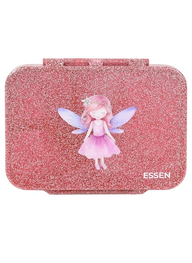 Essen Tritan Bento Lunch Box for Kids Girls - Pink Glitter Fairy