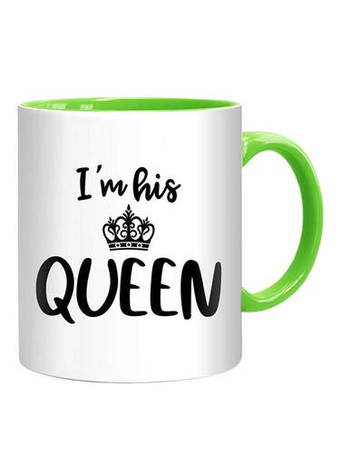 Styles I'm His Queen Mug White/Black/Green 10centimeter