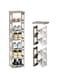 Diylove Collapsible Shoe Rack - 5/7 Tier Shoe Storage and Organisation for Entryway, Assembly-free Shoe Shelf, Space-Saving Shoe Stand, Small Shoe Cabinet for Closet Hallway Dorm (7-Tier)
