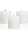 Lukadah Premium Quality Unscented Pillar Candles 2 x 2 Inch, Long Burning Hours, Decorative Block Candles, SPA Candles, Church Candles - Dripless Clean Burning Smokeless Dinner Candle   Set of 3