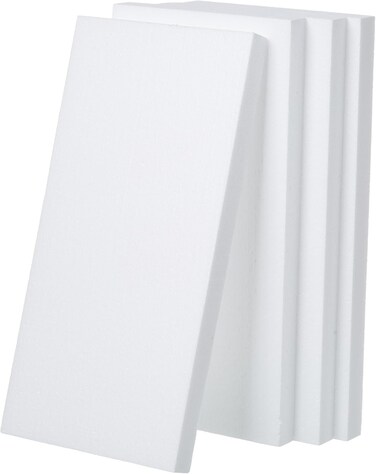 CRAFT MAGIC 4pcs Craft Foam Block   14x7x1 inch   Rectangle Polystyrene Foam   Thermocol   Styrofoam   for Art Sculpting   Flower Arrangements   Modeling   DIY Arts and Crafts   School office home