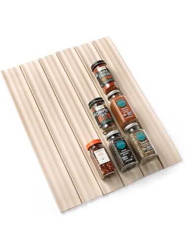 YouCopia SpiceLiner Spice Drawer Liner, 10ft Roll, Sandstone