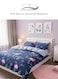 Home Single size, 4-piece Duvet cover - 160*210cm.1 Fitted sheet - 100*200+30cm. 2 Pillow cases - 50*75cm. Beautiful pink flamingo design in a lovely shade of blue.