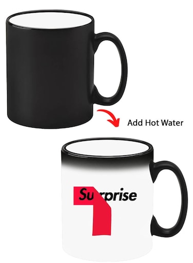 Color Changing Heat Sensitive Ceramic Mug, Image Revealed When HOT Liquid is Added! Surprise