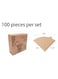 16*12cm Disposable Unbleached Brown Coffee Filter Paper, 100 Sheets Per Box