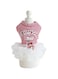 Striped Dog Dresses for Small Dogs,Girl Dog Clothes,Female Cat Apparel,Chihuahua Birthday Christmas Party Lace Tutu Skirt (Red,White, XL)