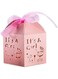 YOZATIA 50pcs Laser Cut Baby Carriage Favor Box Bomboniere Gift Candy Boxes Baby Shower Party Decoration, 2.2 x 2.2 x 2.2 Inches (Pink)