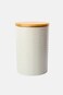 Round Canister With Air Tight Cover, White