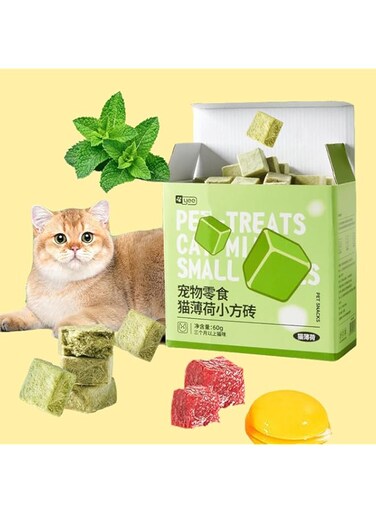 AGELAIDE Catnip Toy Cat Grass Treats for Cat, 60g Natural Dried Snacks for Cats, Edible Cat Chew Toys, 12PCS Kitten Treats Stick for Cleaning Teeth Remove HairBall (Catnip-60g)