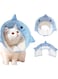 Azonee Cat Cone Collar, Soft Lightweight Cat Recovery Collar, Protective Adjustable Collar for After Surgery Cats Kittens, Breathable Fasteners Shark Design for Pets Cats Puppies, Blue (M)