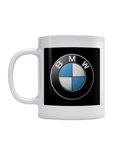 BMW Logo Printed Ceramic Coffee Mug White/Black/Blue