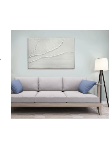 MAAC Home Ocean Serenity 3D Printed Relief Canvas Abstract Canvas Wall Art - Modern Decorative Wall D&eacute;cor for Living Room Bedroom Home Decorations