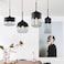 MAAC Home - Hanging Industrial Glass Pendant Light  Made Glass and Iron Modern Decorative Stylish Elegant Contemporary Minimalist Pendant Lamp for Bedroom, Living Room, and Office, Home Decor (Medium)