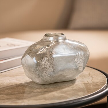 MAAC Home Elegant Accent to Chic Home Decor: A Sophisticatedly Shaped Small Silver Bottle Modern Abstract Stylish Showpiece Tabletop Sculpture for Living room, Room, Office Shelf Decor