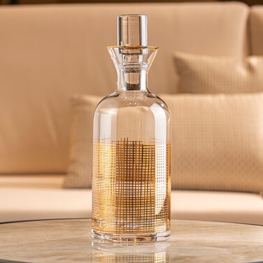 MAAC Home  Elegant Glass Accessory Medium Sized Bottle Elegant Durable and Classic design Perfect for Family Everyday Use, and Family Get- Together, Restaurant, Banquet and More