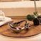 MAAC Home Trio Square Plate Array: Artistic Ceramic Decor Ensemble Modern Abstract Stylish Showpiece Tabletop Sculpture for Living room, Room, Office Shelf Decor