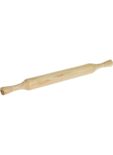 Wooden Rolling Pin, WPB0XL, Chakla Belan, Roti Roller, Chapati Maker, Roti Maker, Tortilla Roller Brown 49.5cm