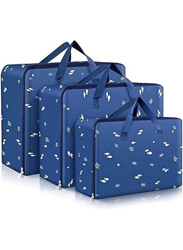 MedMad 3 Pack Extra Large Moving Bags, Waterproof Fabric,Oversized Moving Boxes, Clothes Throw Pillows Quilts, Oxford Fabric