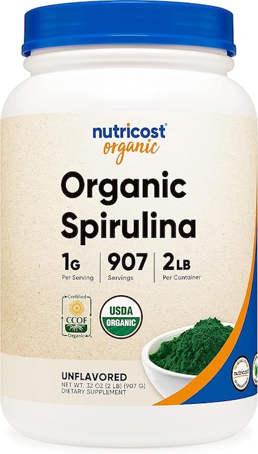 Nutricost Spirulina Powder 2 Pounds - Pure, Spirulina 8000Mg Per Serving