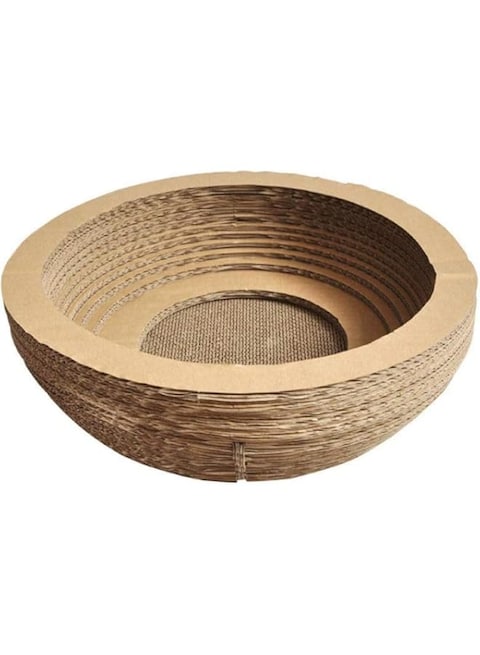 Cat Scratch Board Pad, Large Space Bowl Type Toy, Kitten Corrugated Paper Pad Cats Grinding Nail Scraper Mat Mattress Nest Cat Scratcher