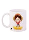 Durable Heat-resistant Thick Wall Designed Ergonomic Handled Anime One Piece Printed Mug White/Red/Orange