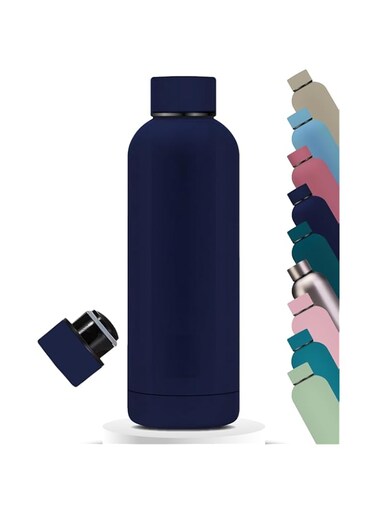BuyOn Water Bottle Stainless Steel Double Wall Insulated Vaccum Water Bottle Drinking Thermos Hot and Cold water for Kids School Gym Office Travel Hydro Flask Bottle (ROYAL BLUE, 750ML)