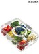 Household refrigerator fresh-keeping box, snack box container, split tray with lid and handle, 8-compartment snack box container, portable transparent snack storage for travel parties and picnics, candy and nut storage
