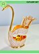 Swan Base Dessert Set with 6 bow-tie Forks/Spoons - Elegant Coffee &amp; Fruit Tableware Organizer for Afternoon Tea, Party &amp; Home Decor - Modern Pink &amp; Gold Fusion Selection