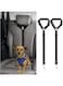 neotimely 2 Packs Dog Cat Safety Seat Belt Strap Car Headrest Restraint Adjustable Nylon Fabric Dog Restraints Vehicle Seatbelts Harness