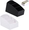 GIONAR 2PCS Modern Acrylic Coffee &amp; Tea Organizer - Black &amp; White, 3-Compartment Storage Box for Tea Bags, Sugar, Coffee