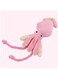 Pet Octopus Plush Rope Toy, 34 cm Pink Squeaky Dog Toy
