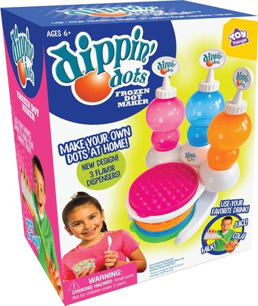 لعبة صنع المثلجات Dippin' Dots 3 Orbit للأطفال، اصنع نقاط آيس كريم ملونة باستخدام العصير أو الصودا أو الحليب، لعبة أنشطة علمية ممتعة للمطبخ مع 3 موزعات وأكواب وملاعق، للأعمار من 6 سنوات فما فوق