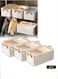 4 Pcs Wardrobe Clothes Organizer, oxford cloth foldable storage box&iuml;&frac14;&OElig;with handles, wear resistant and easy to clean&iuml;&frac14;&OElig;for storing shirts, sweaters, T shirts, jeans, 47*28*20cm