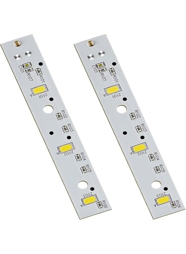 SWIUKPHE WR55X26671 Refrigerators LED Light Board 2PCS, Compatible for GE LED Refrigerators Light Bulb